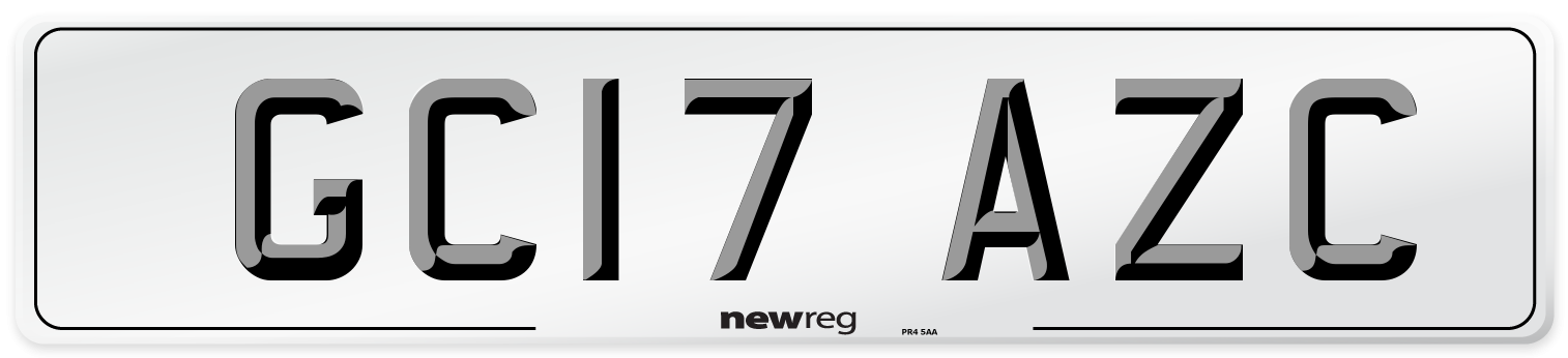 GC17 AZC Number Plate from New Reg